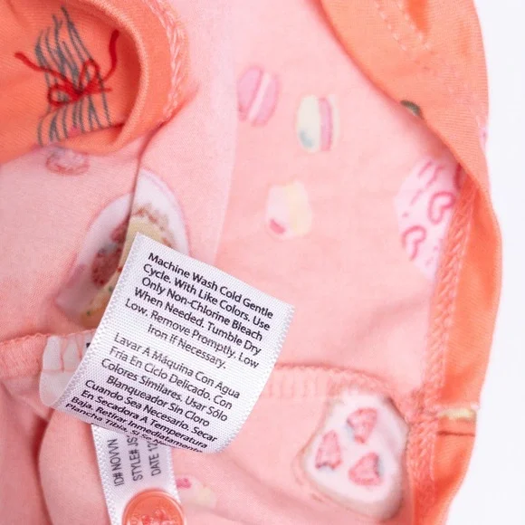 Joyspun Pajama Set Women XL Peach Brunch Food Print Short Sleeve Button Down - Picture 13 of 13